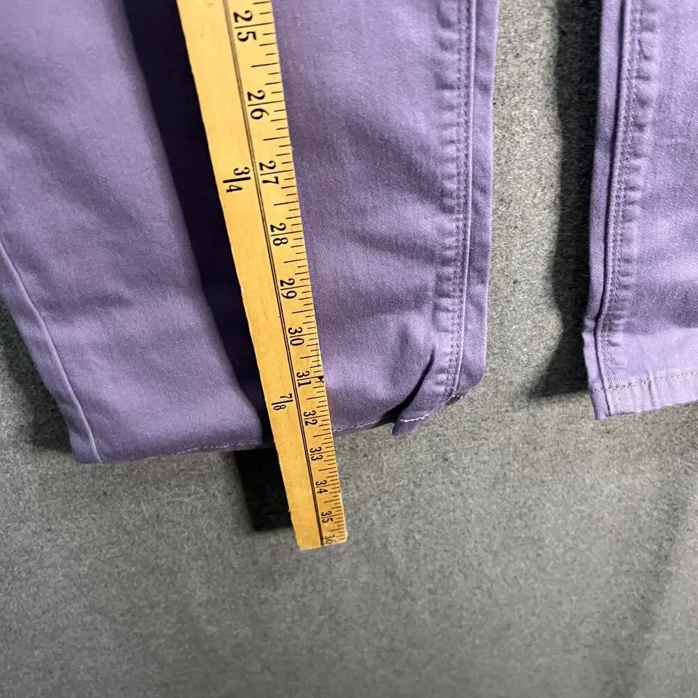 Laurie Felt Wave Denim 5-Pocket Crop Straight Jeans Dusty Lilac, Petite 14